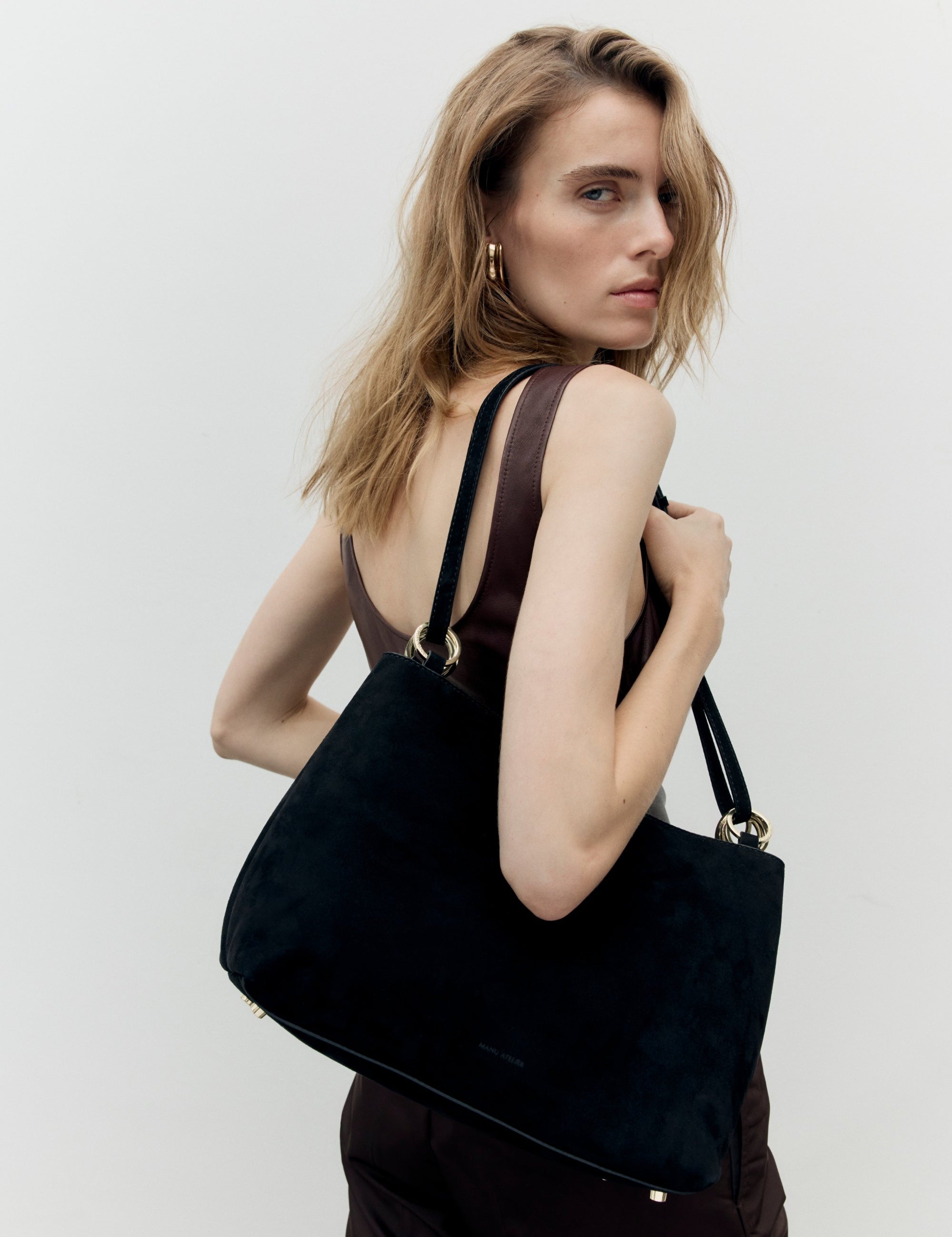 Eterno Black Suede on Model