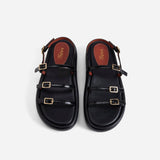 Cage Chunky Slides Black Soft