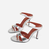 Almond Toe Sandals City Metallic Soft