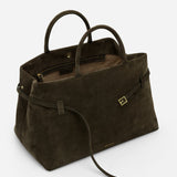 Le Cambon 40 Tobacco Green Suede Inside