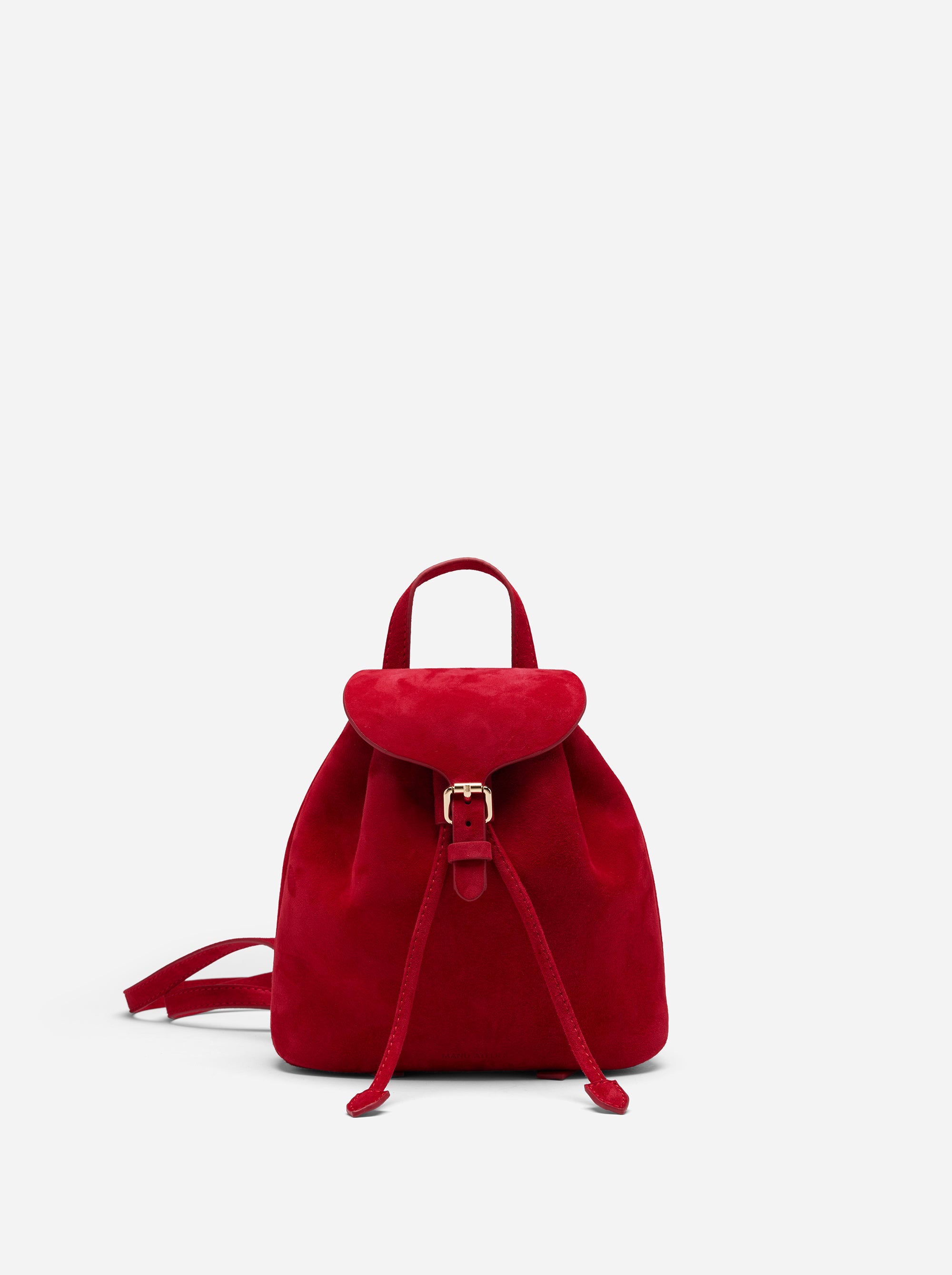Mini Backpack Red Suede front