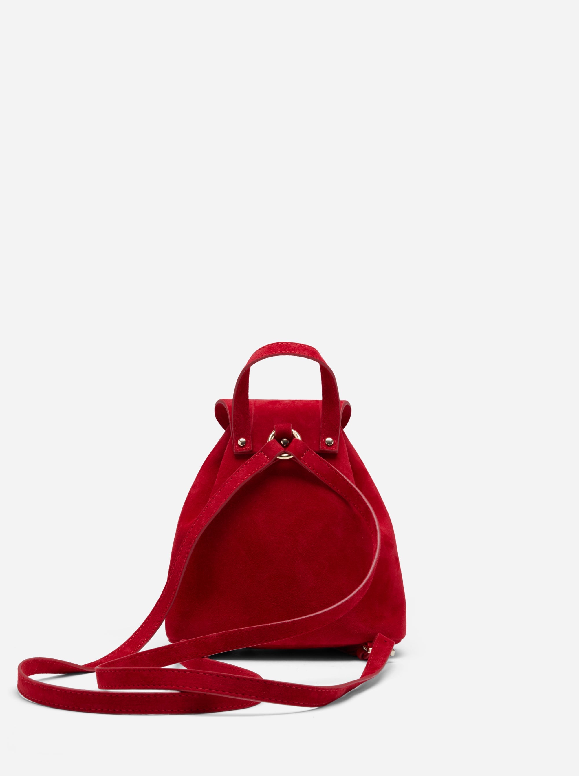 Mini Backpack Red Suede back