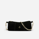 Cylinder Black Suede Front