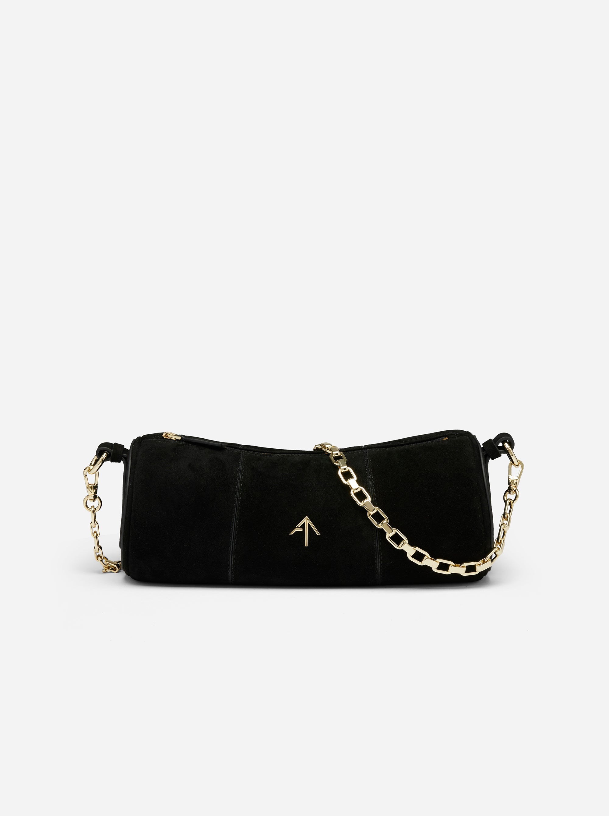 Cylinder Black Suede Front