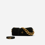 XX Mini Cylinder Black Suede Front