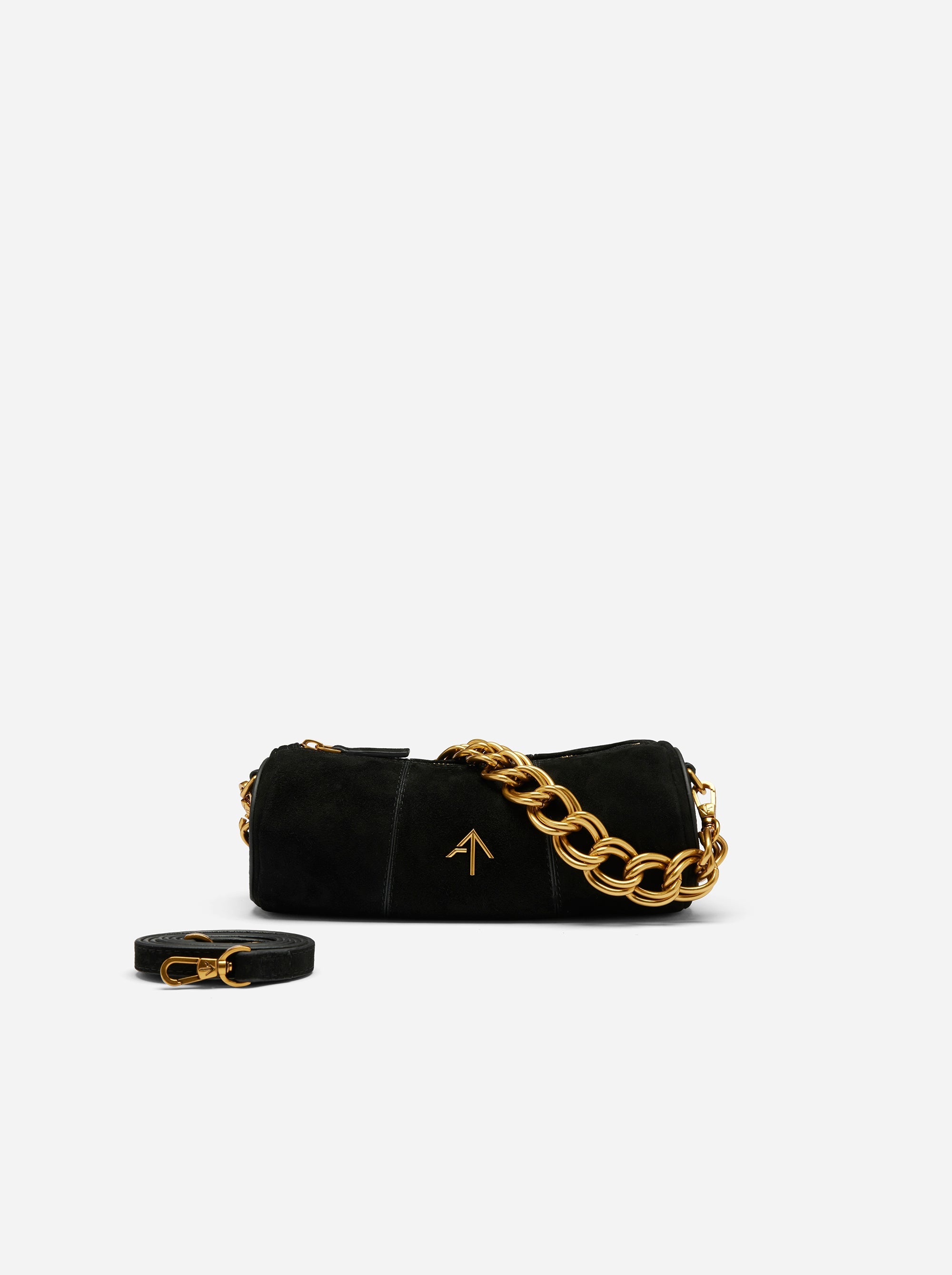 XX Mini Cylinder Black Suede Front