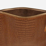Manu Laptop Case Mocha Croc Embossed Inside