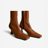 Duck Boots Stretch Vegan Leather Walnut