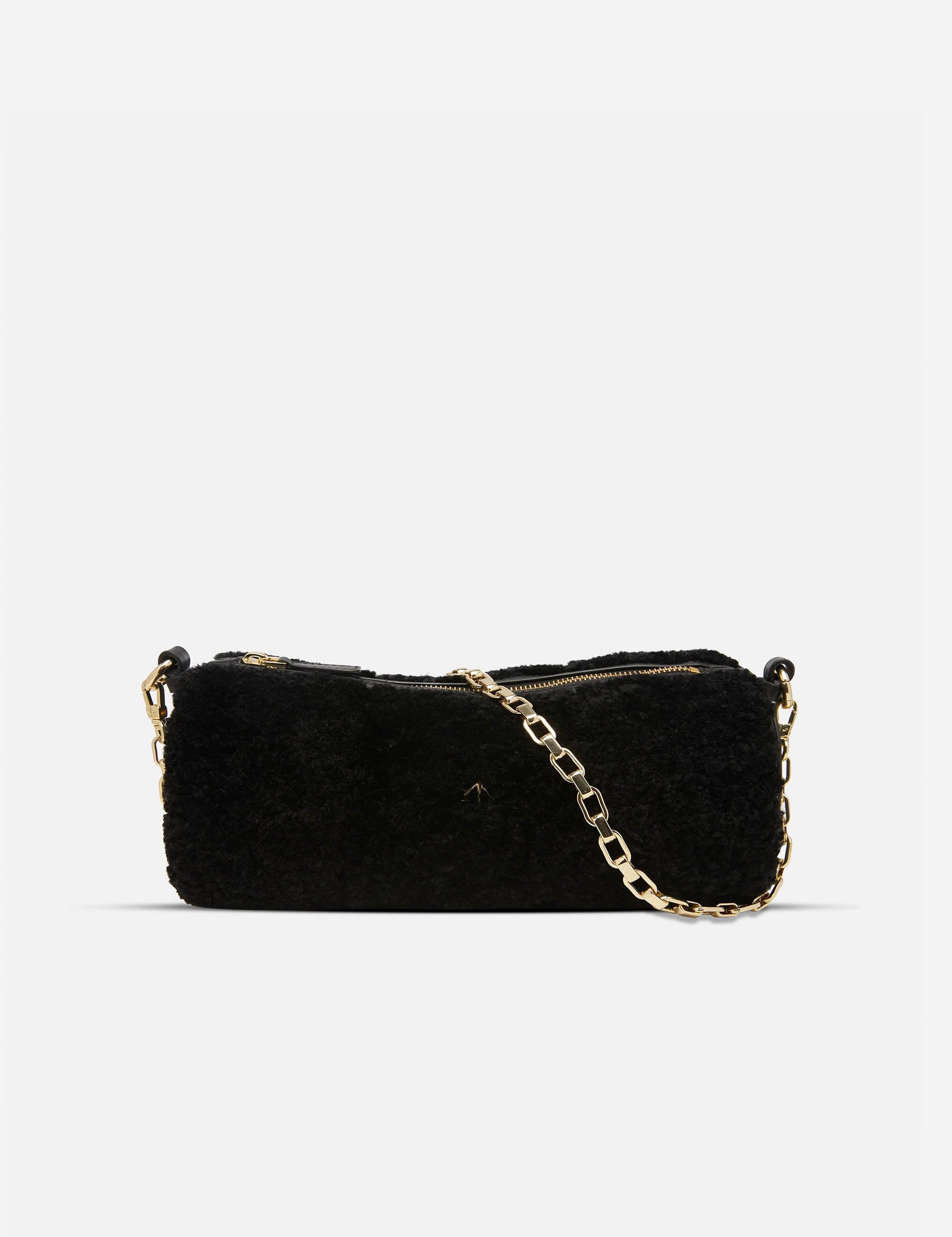Cylinder Shearling Leather Black